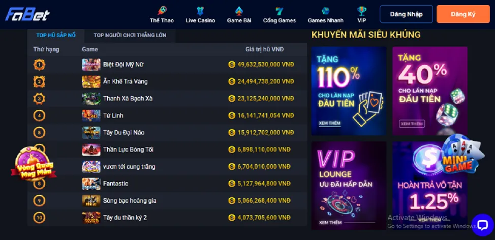 Ưu đãi nạp lại 099vip đăng nhập